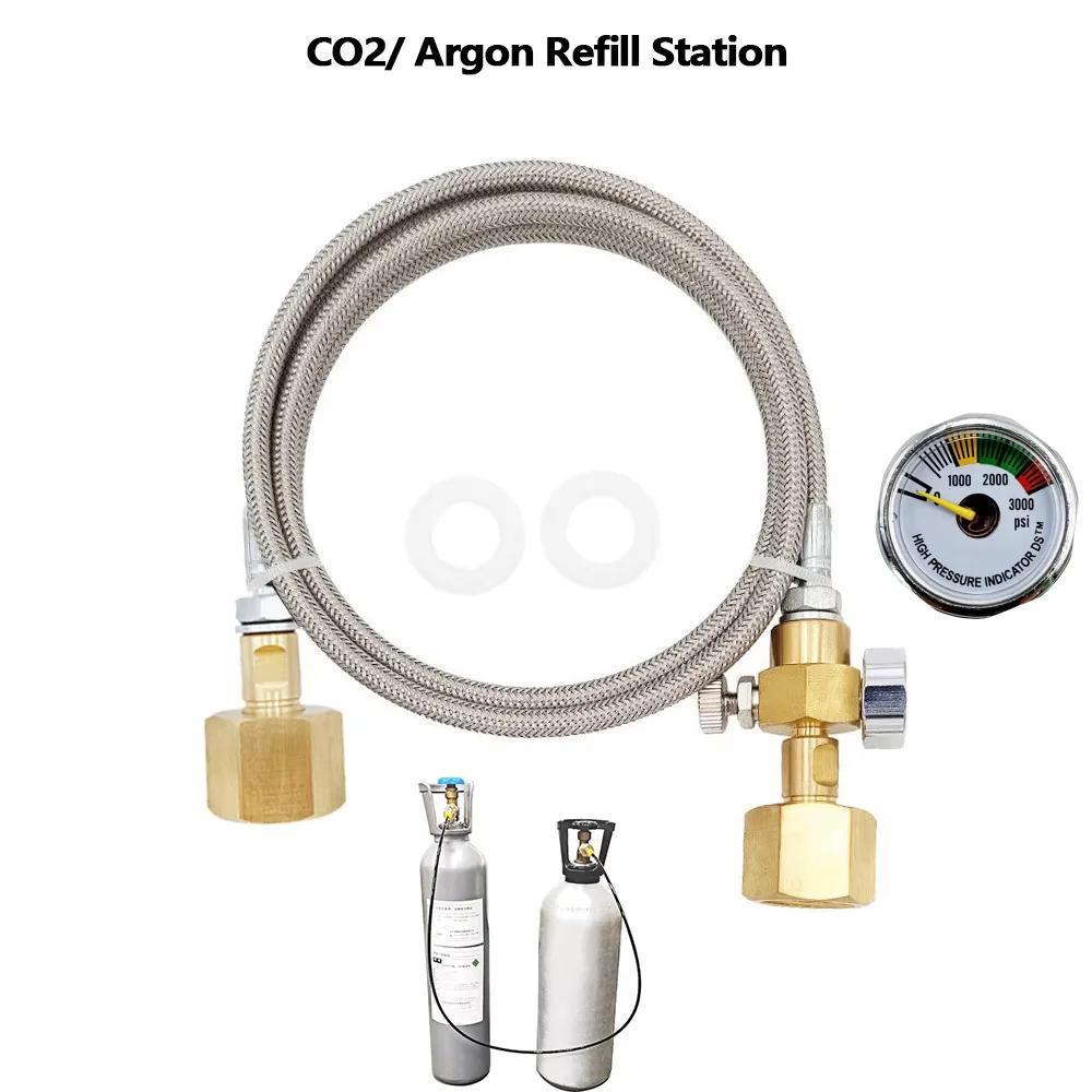 Station de remplissage de bouteilles de CO2 pour adaptateur de charge Sodastream, tuyau tressé en ac
