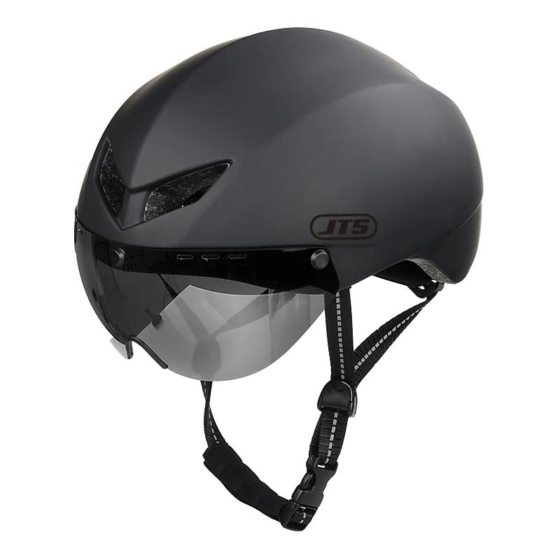JTS casque de vélo avec lunettes, casque de cyclisme Tricycle, vélo de route, vélo de course homme e