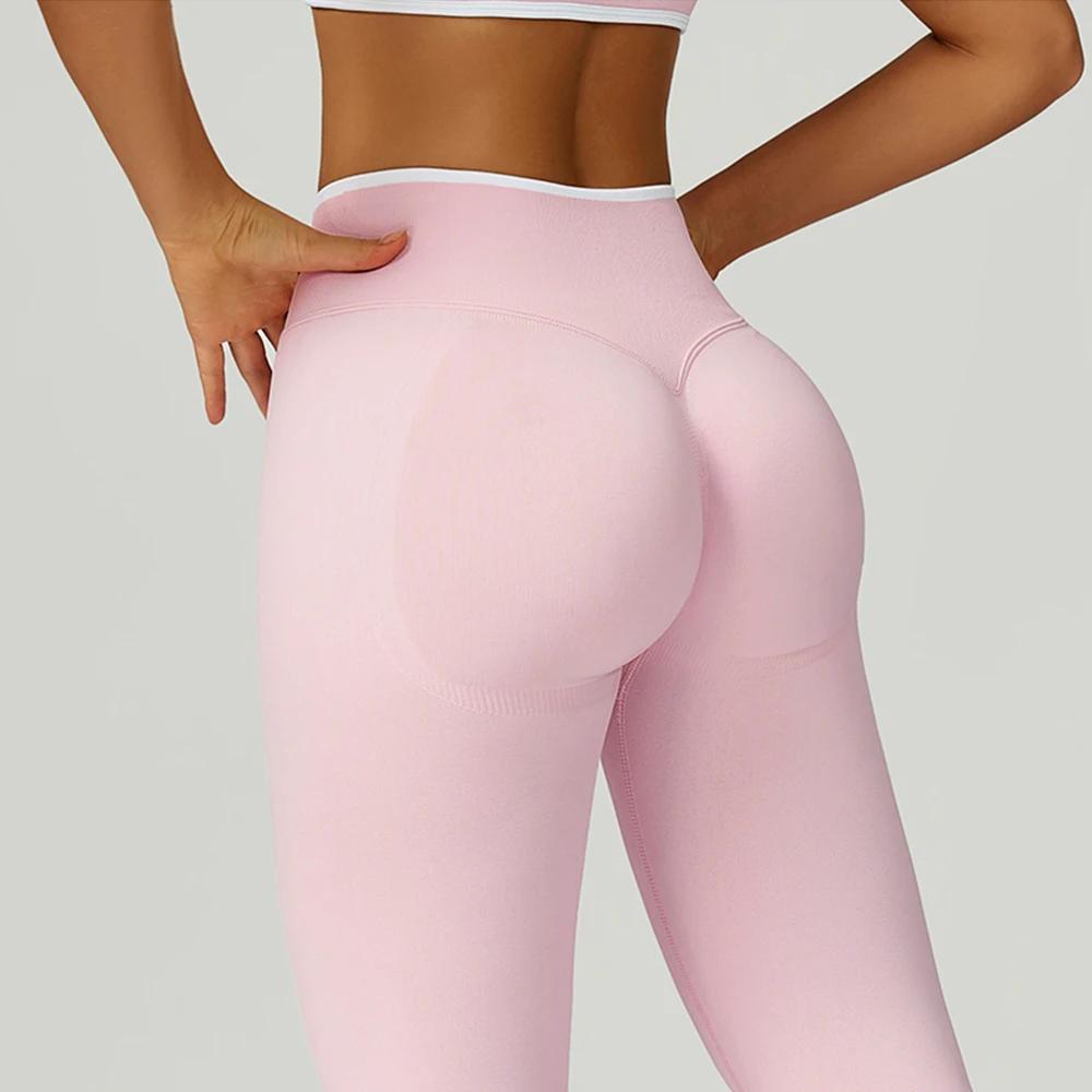 Pantalons de Yoga taille haute sans couture pour femmes, Leggings de Fitness, collants d'entraînemen