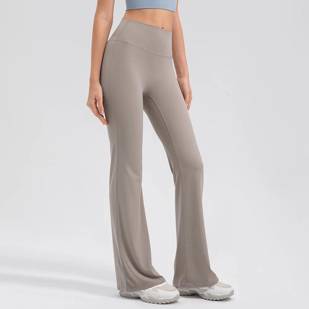 Pantalon de yoga femme taille haute - Extensible doux évasé pour sport gym confort optimal