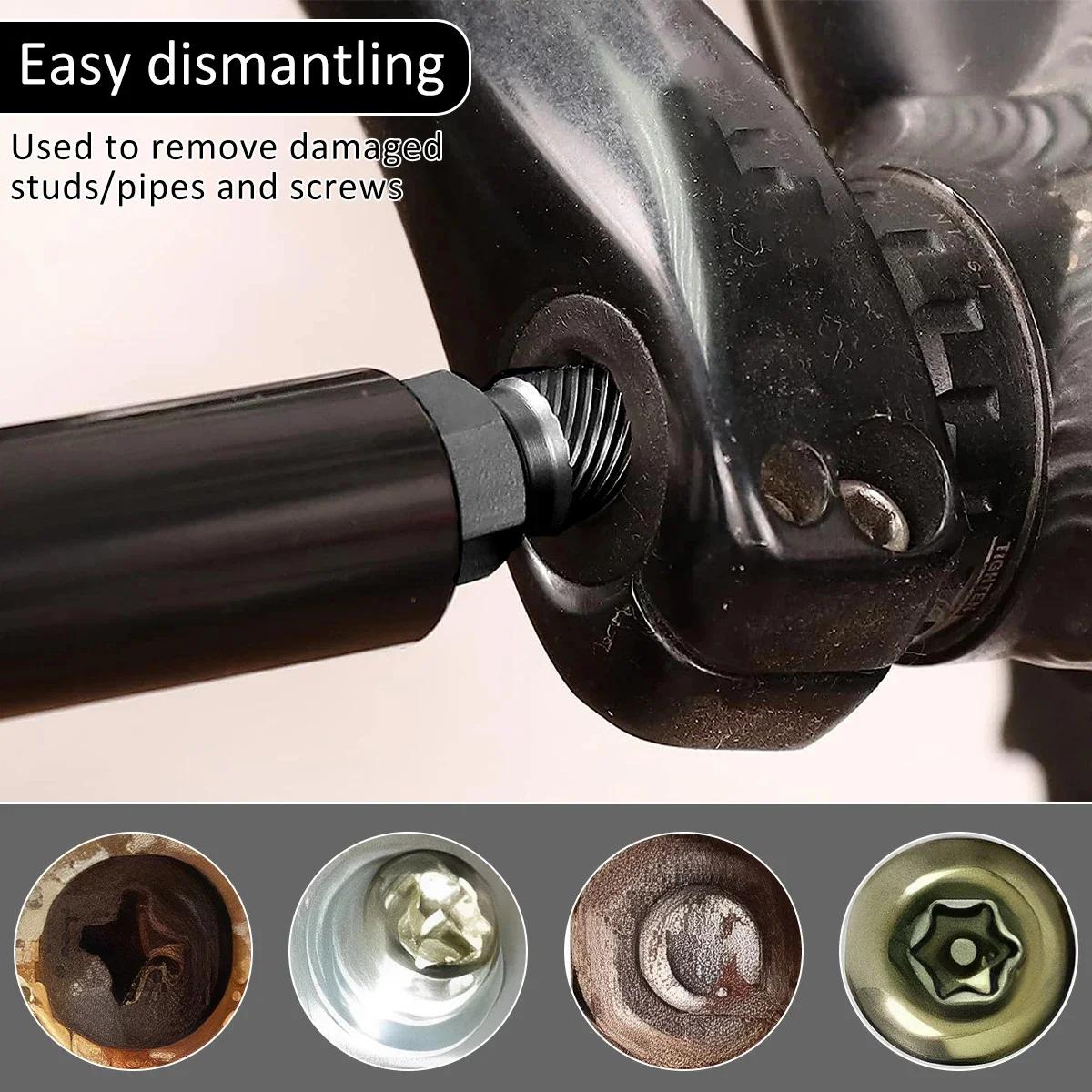 Kit d'extracteur de vis en acier allié, 10 pièces, dissolvant de vis endommagé, ensemble métallique,