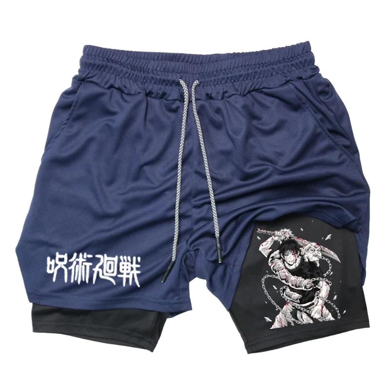 Short de Performance Anime Toji imprimé hommes GYM Shorts de Sport décontractés entraînement course