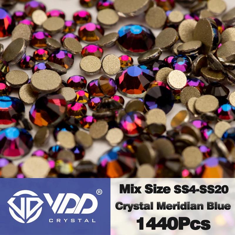 VDD mélange taille SS4-SS20 1440 pièces verre cristal Strass Flatback haute qualité Strass pierres p