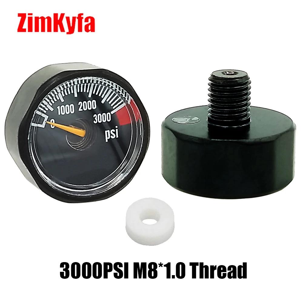 Manomètre de pression d'air comprimé HPA, mini manomètre, 1/8BSPP(G1/8), 1/8NPT, M10, M8, 300bar 350