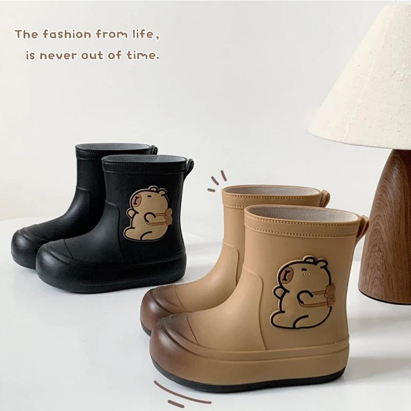 Bottes de pluie pour enfants, chaussures en caoutchouc imperméables, antidérapantes, chaussures de p