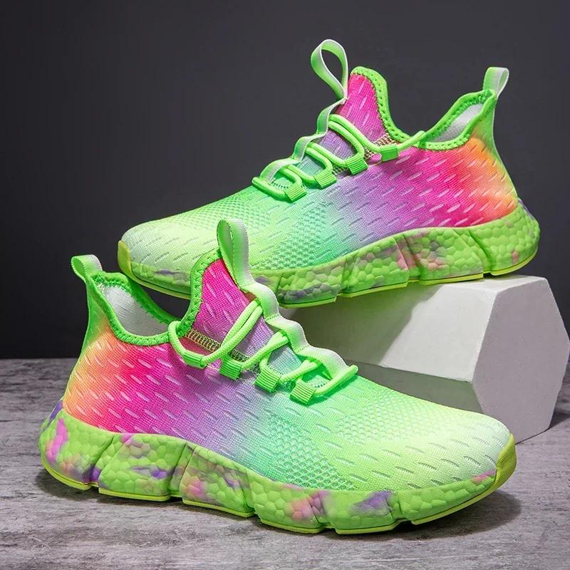 Chaussures de course respirantes 2025 pour femmes et hommes - Couple baskets anti-dérapant mode décontractée