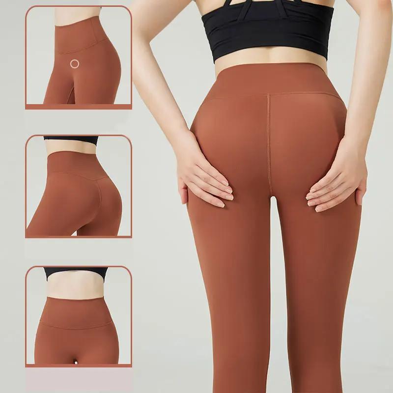 Taille haute sensation nue Leggings Push Up Sport femmes Fitness course pantalons de Yoga énergie Le