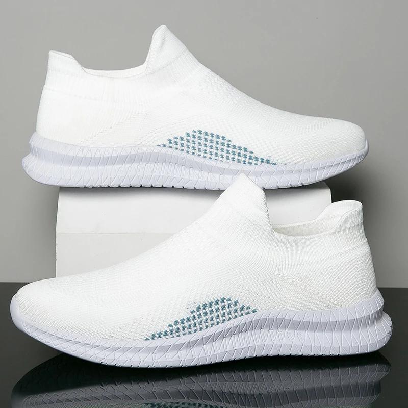 Chaussures de marche respirantes pour hommes, mocassins légers et doux et flexibles, chaussures déco
