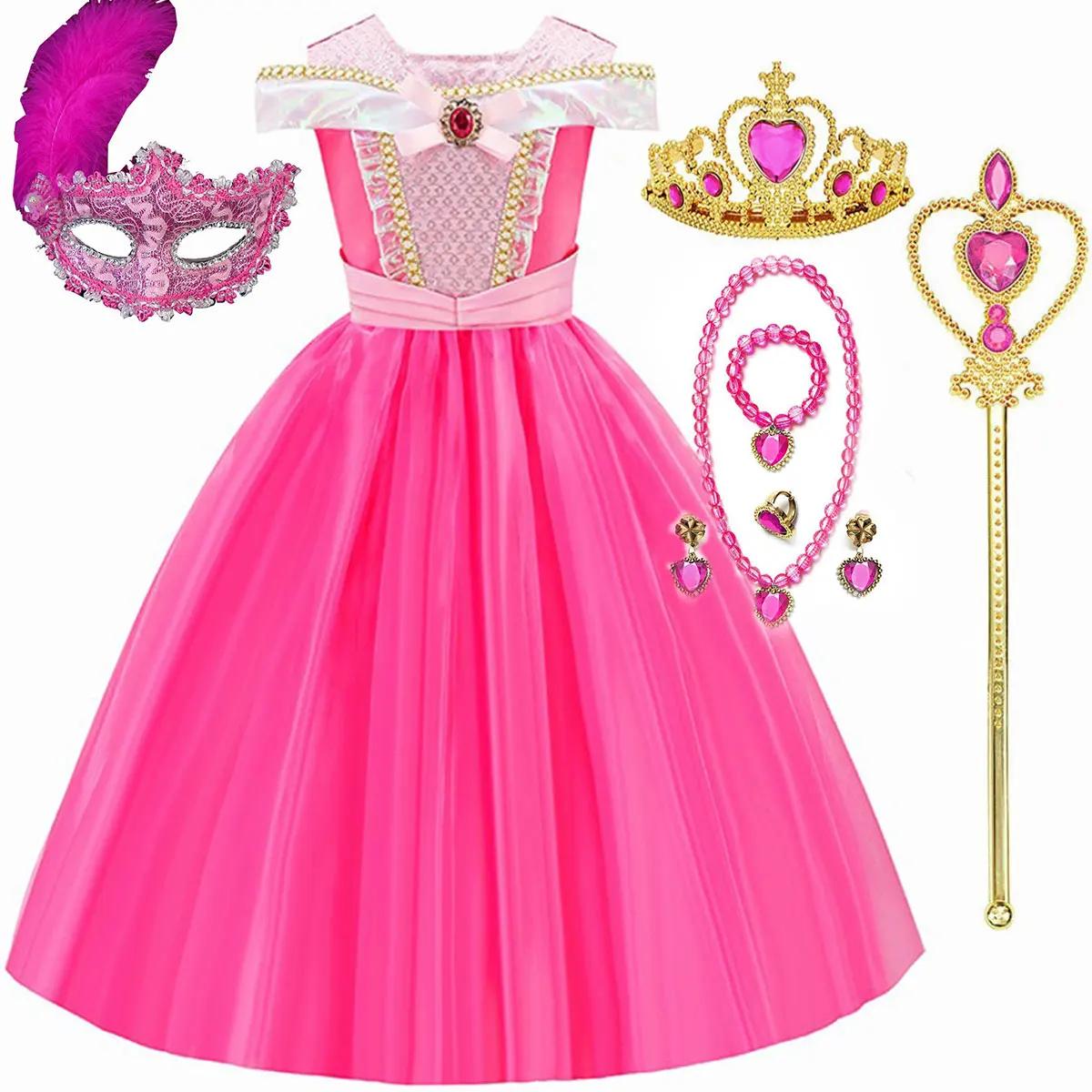 Robe de princesse Cosplay la belle au bois dormant pour filles, Costume de princesse raiponce la rei