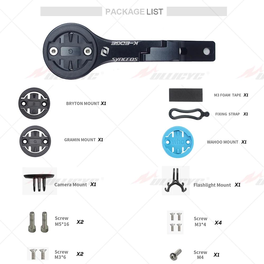 SYNCROS-Guidon intégré pour ordinateur RC, support de route, GPS, Garmin, Bryton, Wahoo, prompt ket