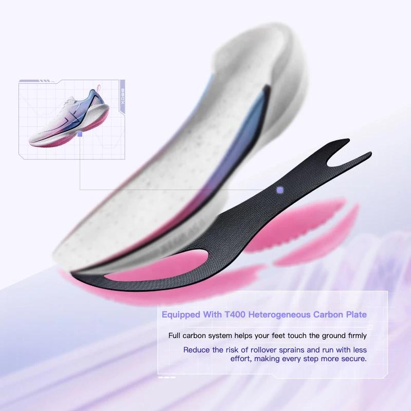 Xtep 360X-Chaussures de course professionnelles pour hommes, baskets légères en matériau ETPU, plaqu