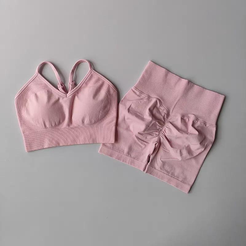 Ensemble yoga 2 pièces femme taille haute - Tenue d'entraînement complète pour fitness et sport