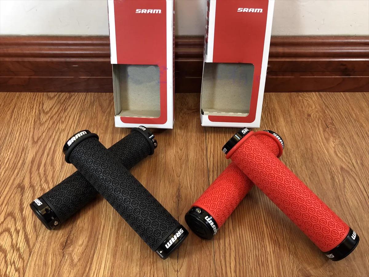 SRAM-Poignées de verrouillage en silicone DH avec double pinces et bouchons d'extrémité, double verr
