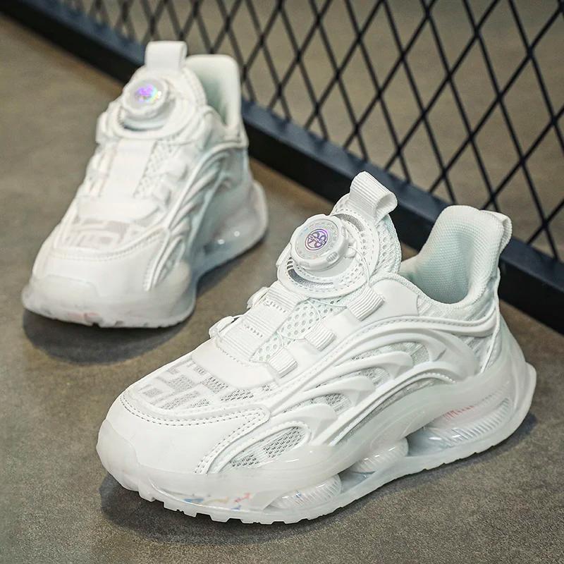 Chaussures d'école blanches pour enfants, baskets décontractées pour garçons et filles, sports léger