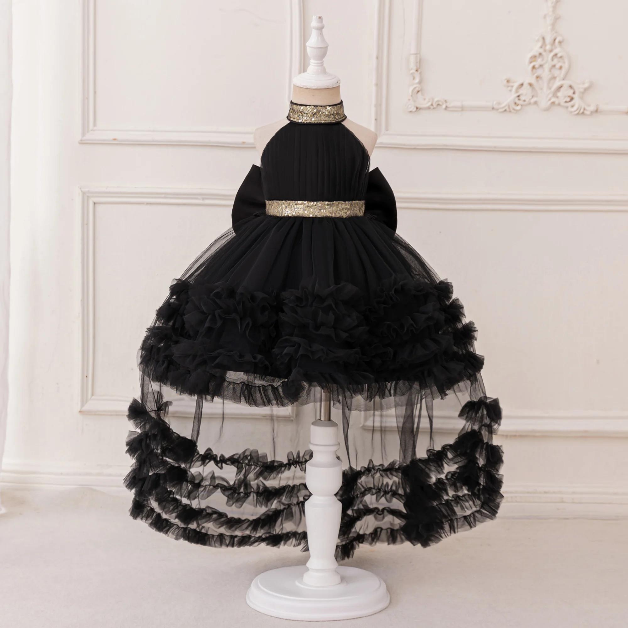 Robe de soirée élégante pour filles de 4 à 8 ans, à paillettes, pour mariage, anniversaire, princess