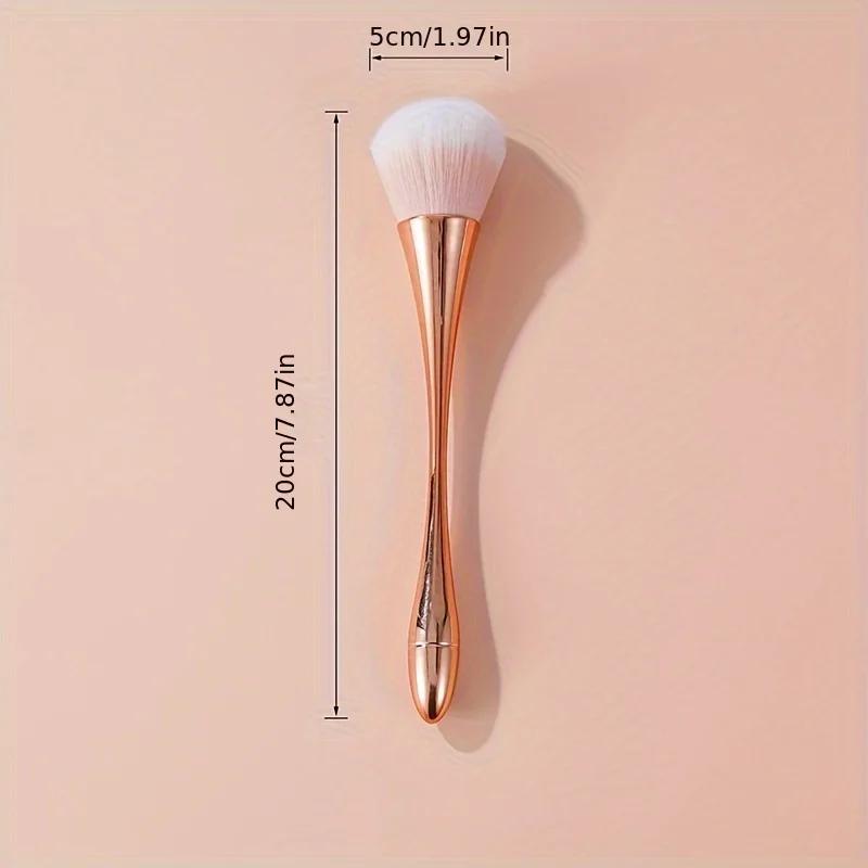 Pinceau de maquillage en éventail doré Rose, brosse cosmétique, brosse à poudre libre, brosse de sur