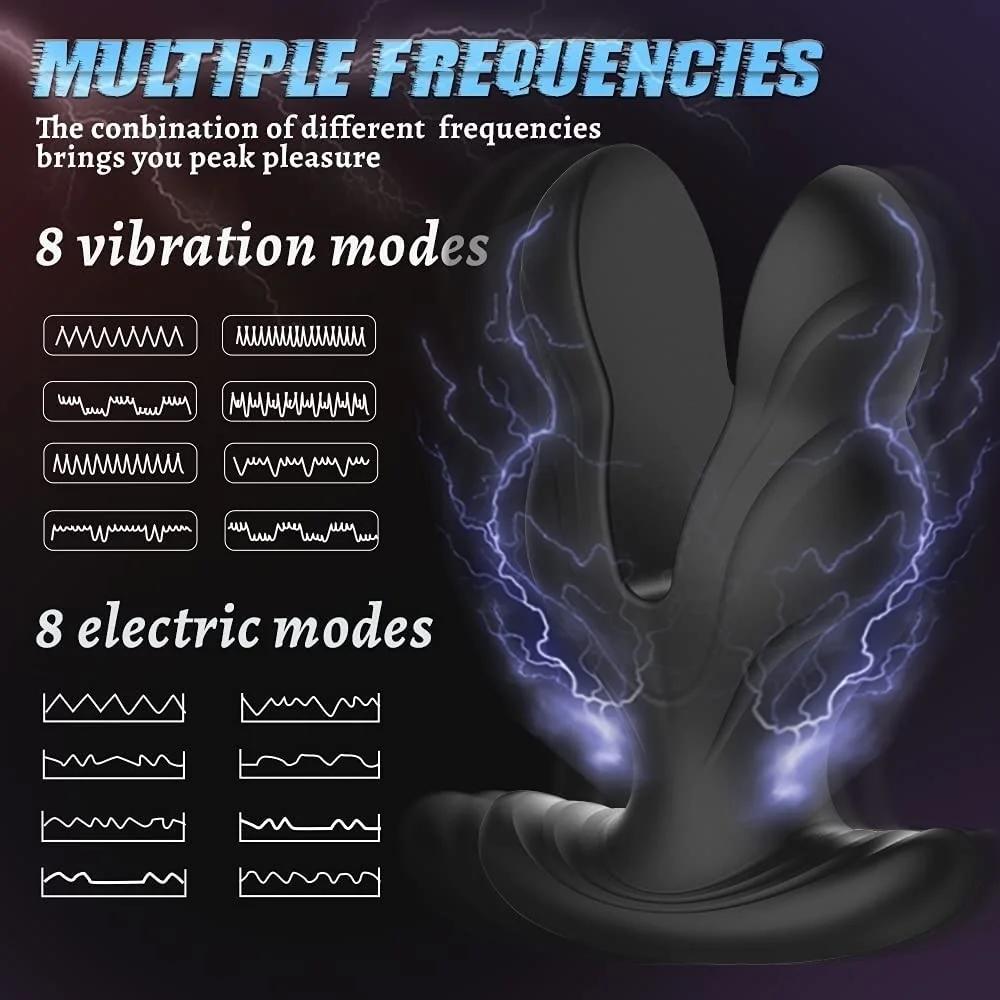 Vibromasseur anal à décharge électrique pour hommes, télécommande sans fil, plug anal vibrant, masse