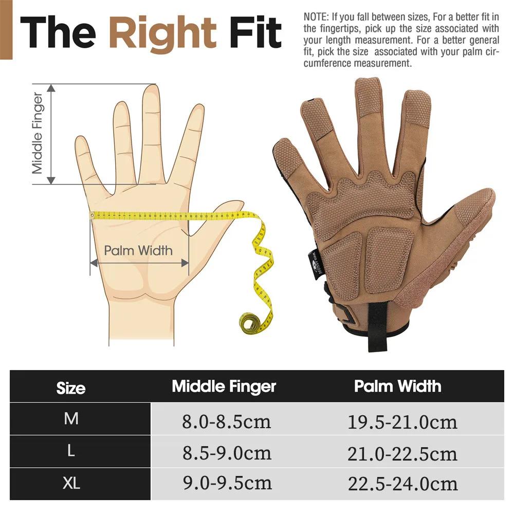 MOSSY OAK-gants militaires pour écran tactile à doigt complet pour hommes, gant tactique, chasse, Pa