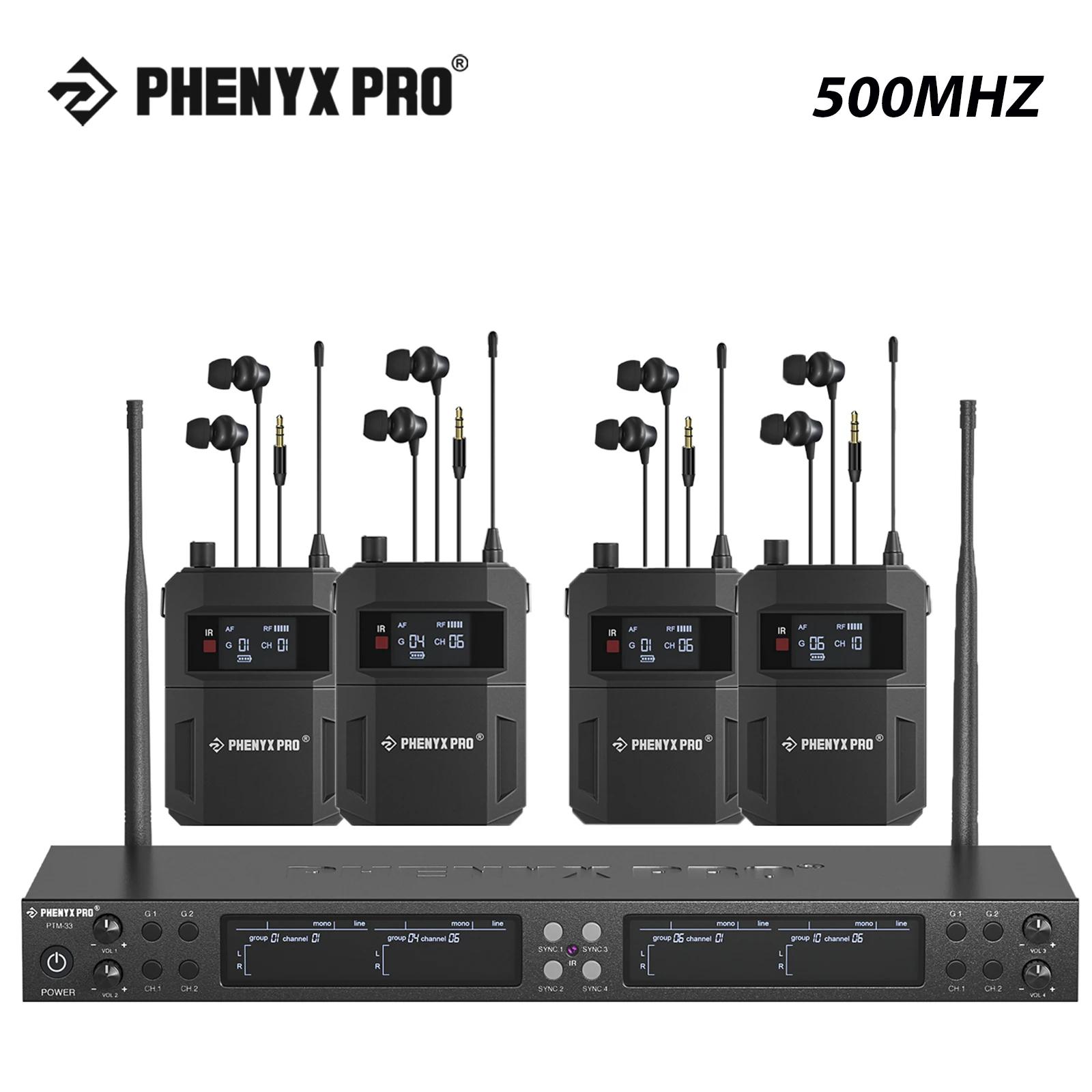 PHENYX PRO-Système de moniteurs intra-auriculaires sans fil mono 500MHz, avec 4 sorties en boucle, f