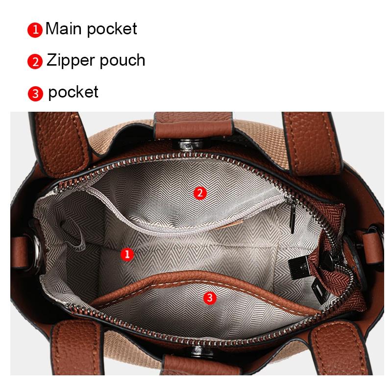 Sac à main à carreaux en toile de vache véritable, nouveau sac à bandoulière rétro à bandoulière dét