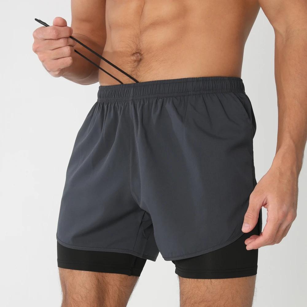 2025New hommes Shorts de course Shorts de sport 2 en 1 séchage rapide entraînement gymnase Fitness J