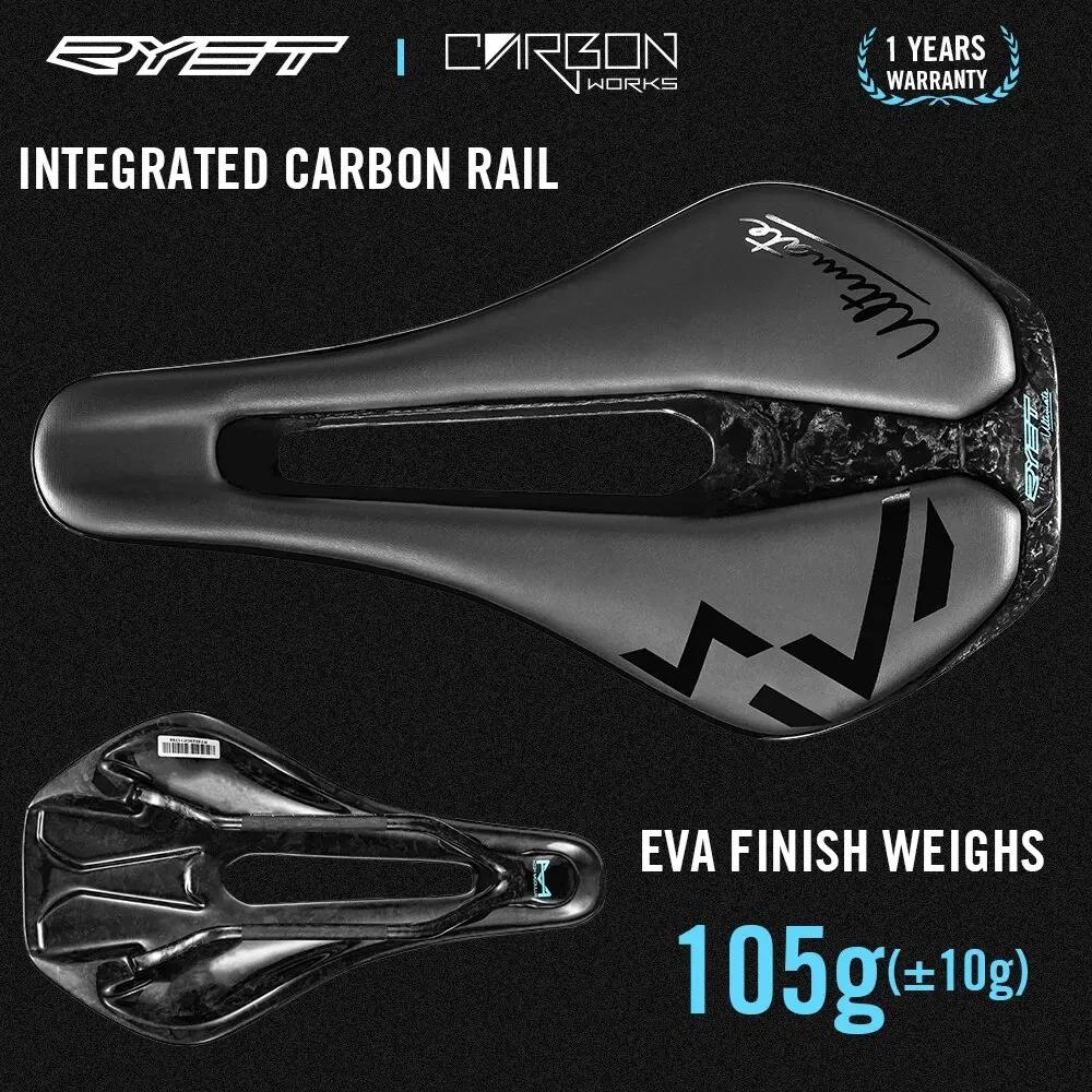 RYET-Selle de vélo imprimée en 3D ultralégère en carbone pour VTT, siège de route en gravier, pièces