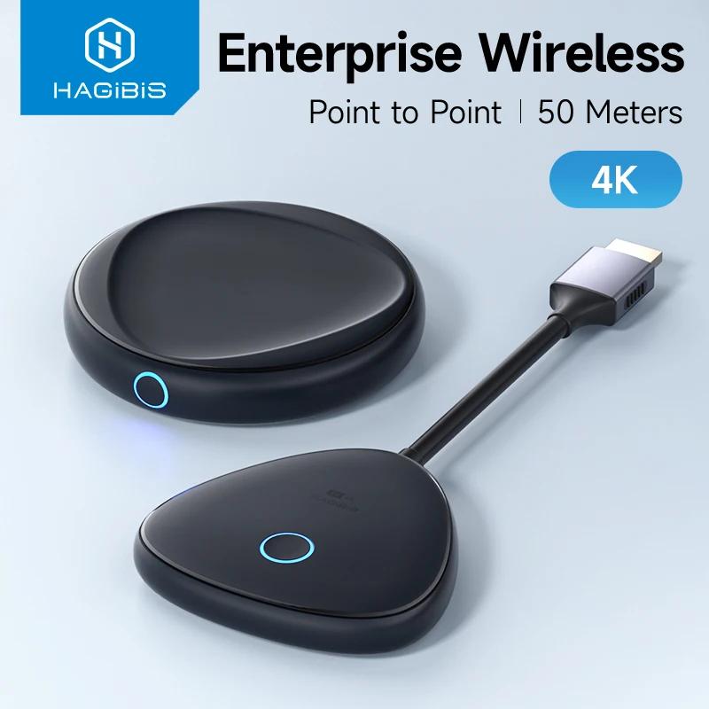 Hagibis – transmetteur et récepteur sans fil compatible HDMI, Kit d'extension 4K Enterprise, adaptat