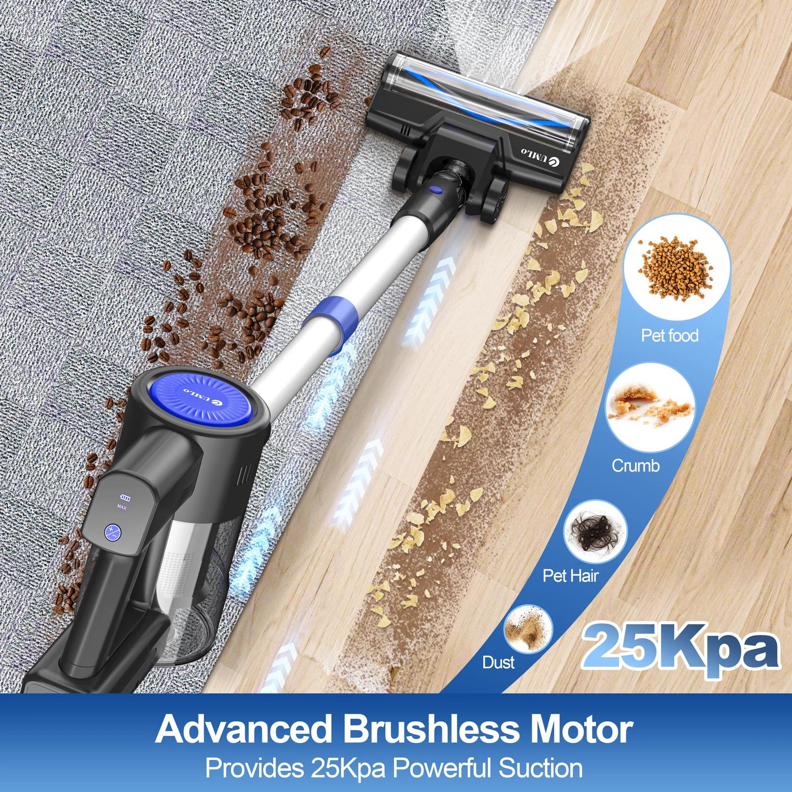 Aspirateur sans fil INSE, moteur sans balais 235 W, autonomie de 40 minutes, aspirateur léger sans s