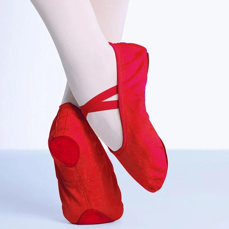 Chaussures de Ballet à bout en tissu pour filles, chaussures de danse classiques modernes pour adult