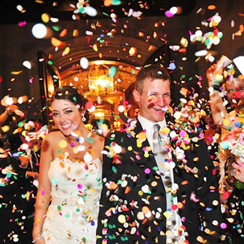 Confettis en papier de 1000 pièces/sac 1cm, mélange de couleurs pour décoration de fête d'anniversai