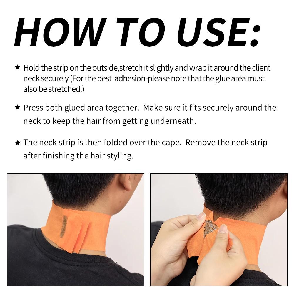 Bandes de cou de poulet ajustables, 1 rouleau/paquet, accessoire de coupe de cheveux, barbier, salon