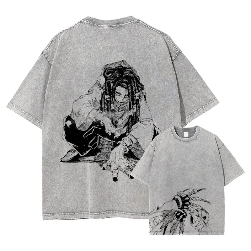 Anime Gachiakuta T-shirt Manga dessin animé Jabber Rudo Enjin Vintage lavé hauts t-shirts Harajuku m