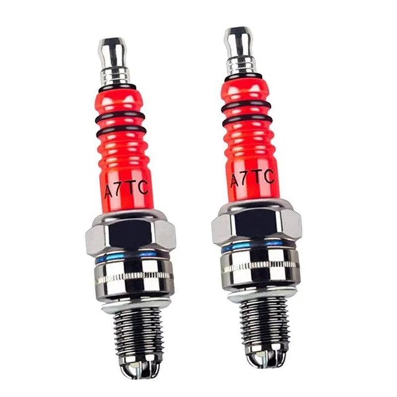 Bougie d'allumage à 3 électrodes de course A7tc pour 50cc 110cc 125cc 150cc Atv Scooter Dirt Bike Go