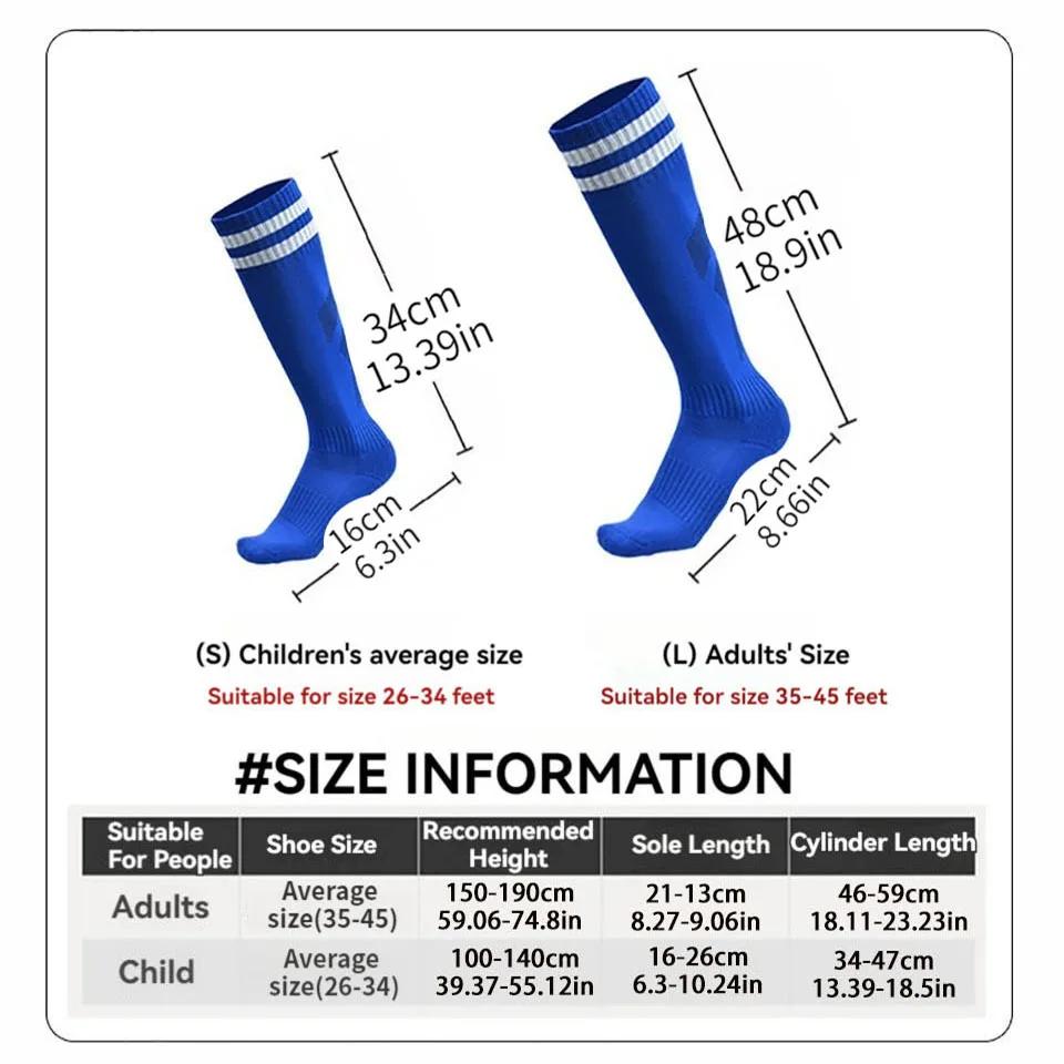 Chaussettes football genou haute - Bas sport rayés respirants pour jeunes adultes baseball softball