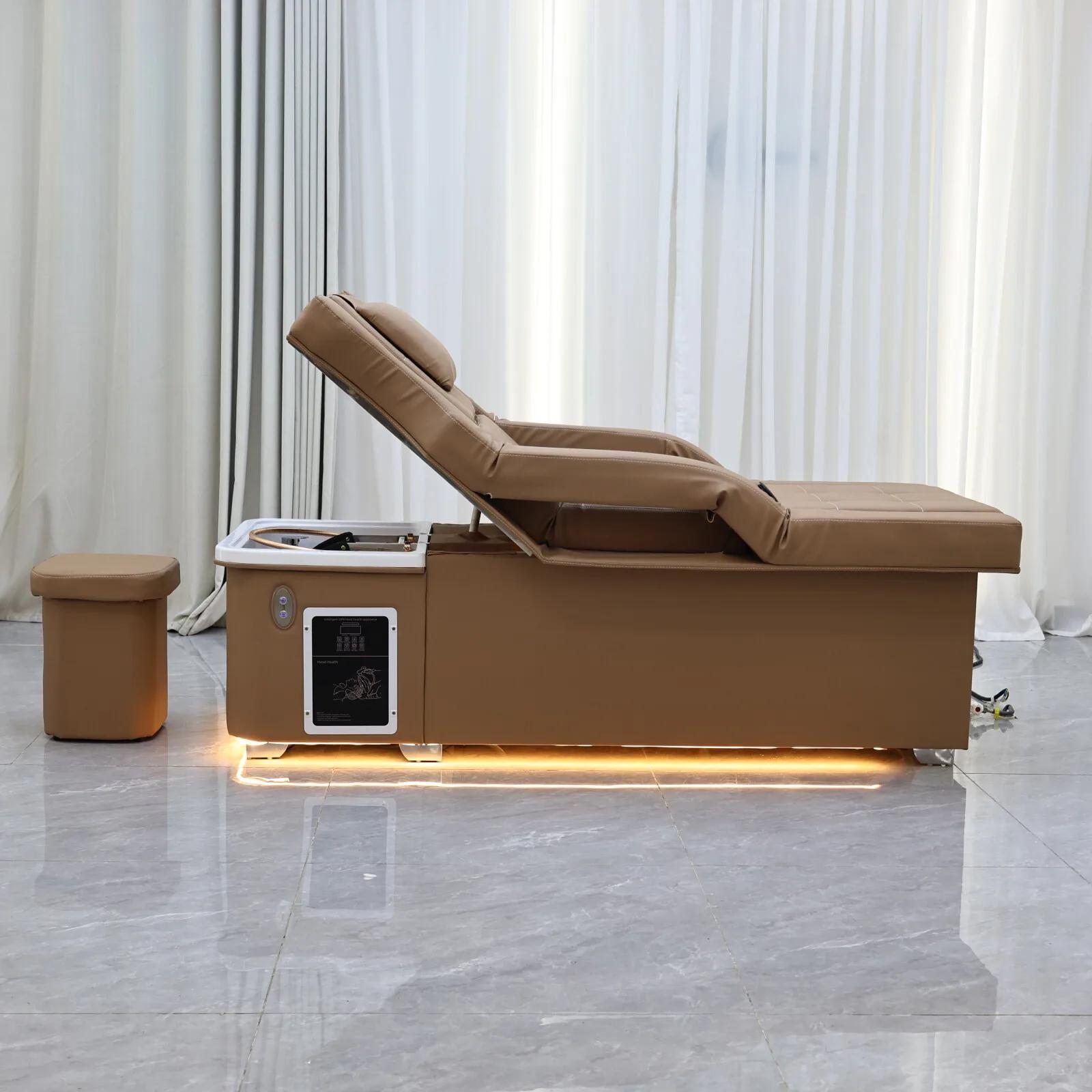 XinSheng 2025 Table de massage et lit de shampoing électrique – Station de salon tout-en-un avec fum