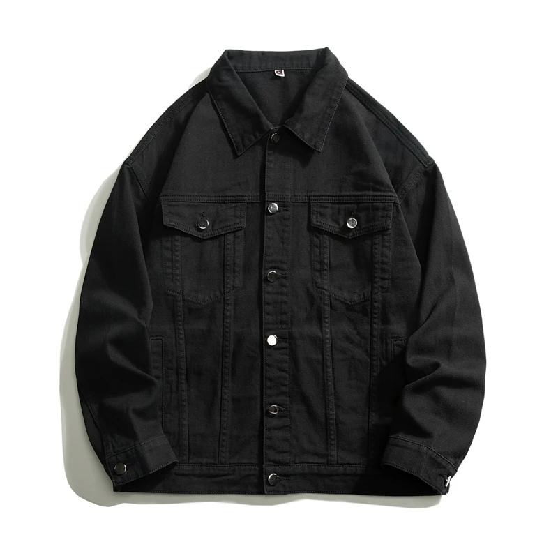 Veste en jean surdimensionnée pour hommes, coton blanc, vêtements masculins, haut classique, mode dé