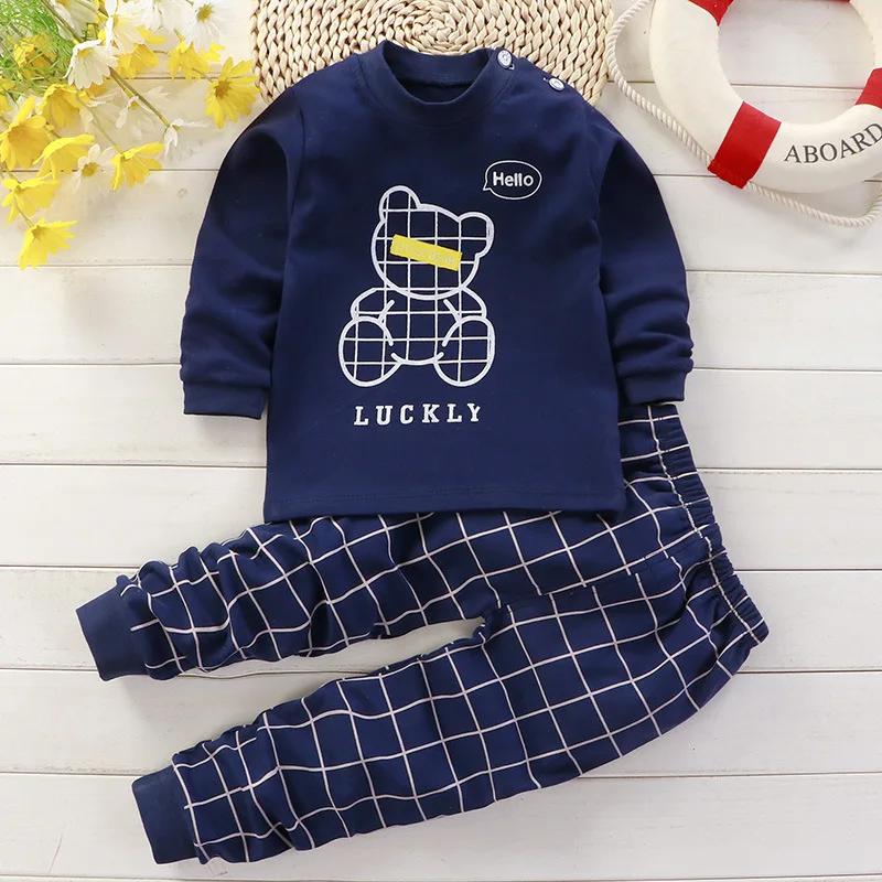 Pyjama en Coton pour Bébé Fille de 0 à 5 Ans, Ensemble de 2 Pièces, Vêtements d'Hiver Décontractés,