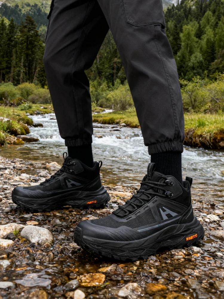 HUMTTO bottes de randonnée hommes chaussures de chasse imperméables maille tactique désert Combat ch