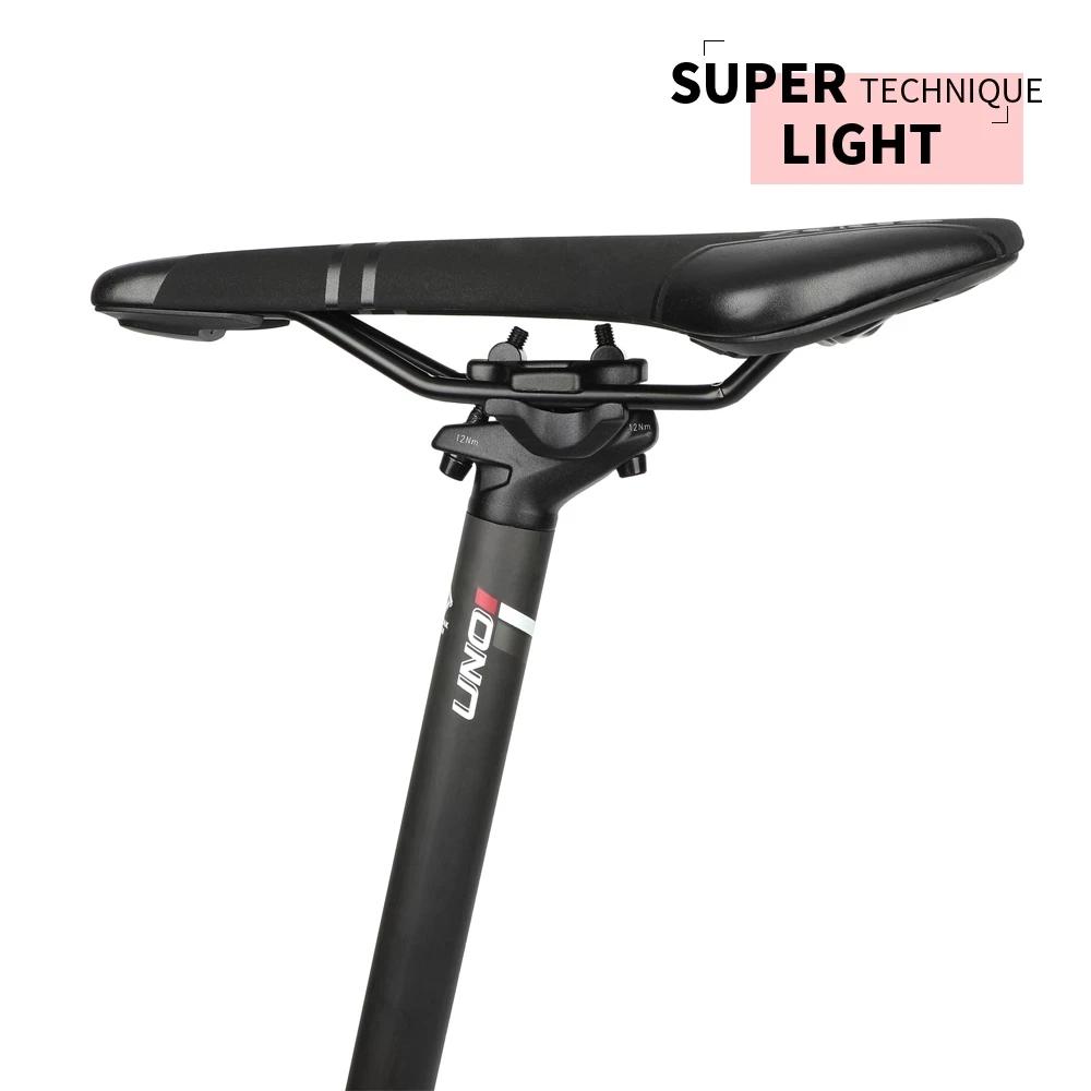 UNO – tige de selle en Fiber de carbone pour vélo de route, 27.2/30.9/31.6mm, Tube de selle ultralég