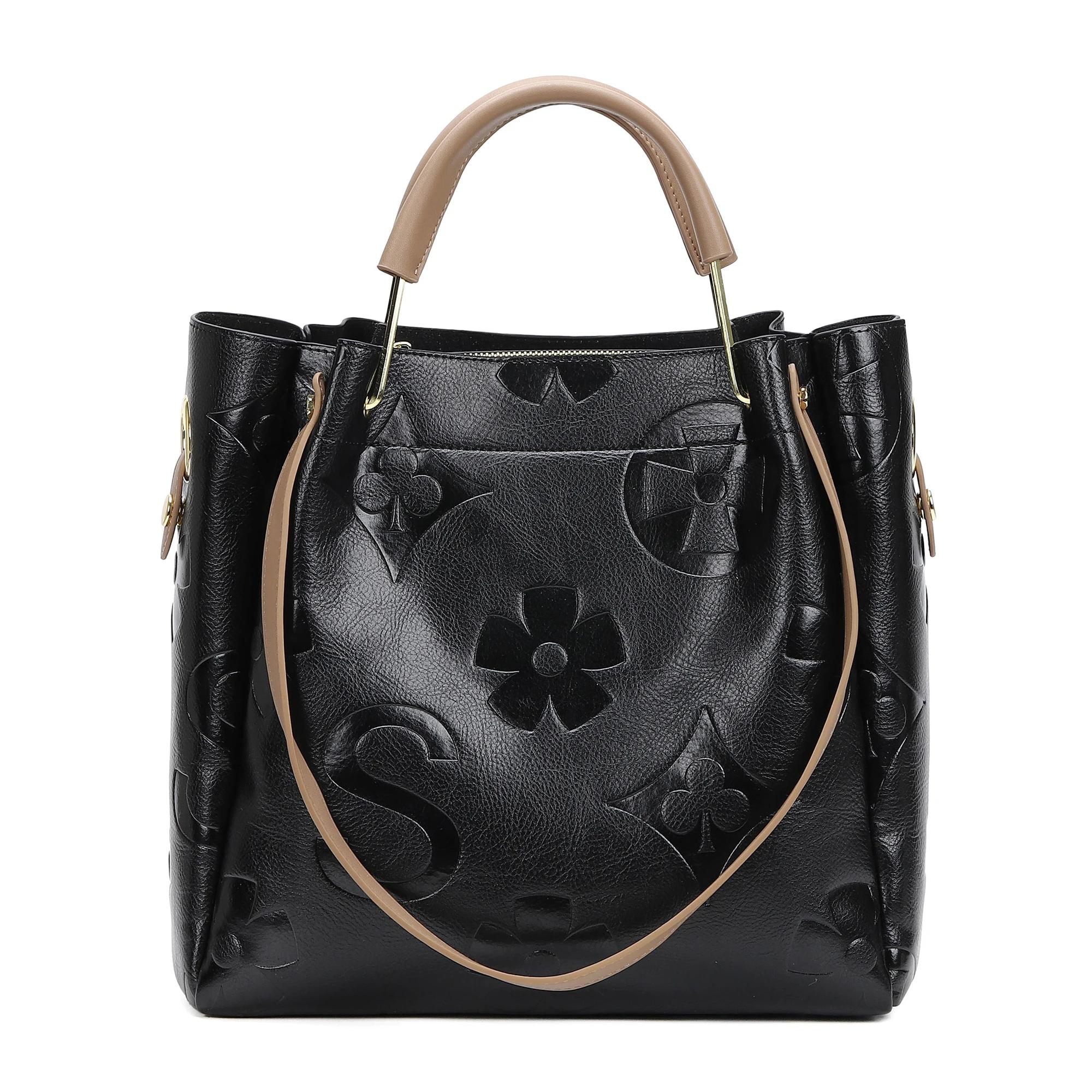 Ensemble de sacs à main avec poignée supérieure, grand sac à bandoulière en cuir végétalien, sac sea