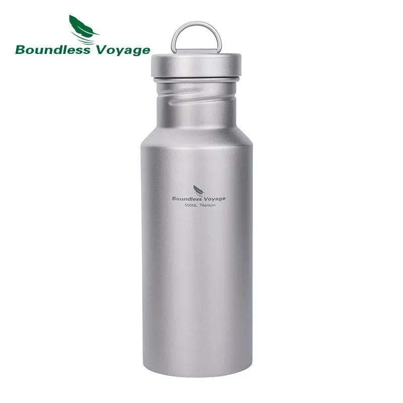 Bouteille d'eau en titane Voyage sans limites avec couvercle, bouteille de Sport réutilisable anti-f