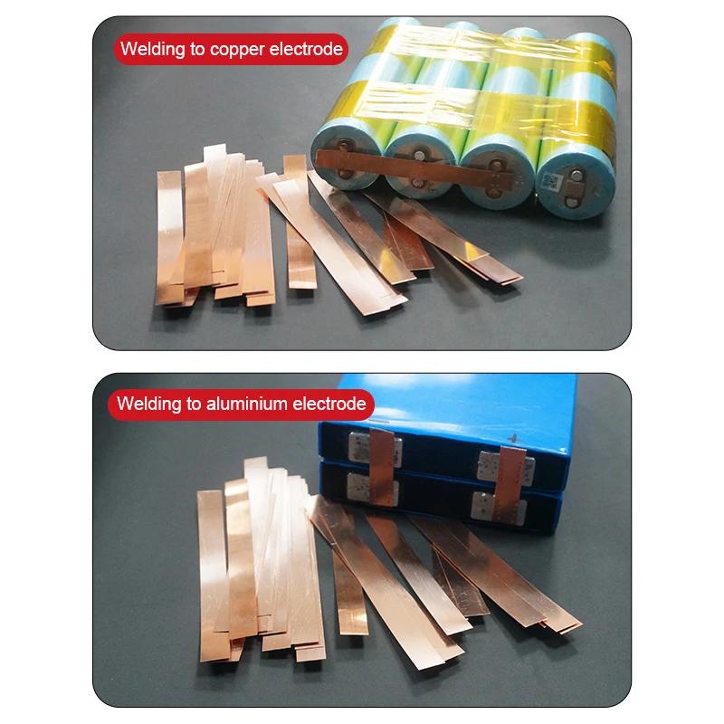 Sangle de bande de cuivre T2 99.9%, 5 m/rouleau, pour stockage d'énergie, soudeur par points, connex