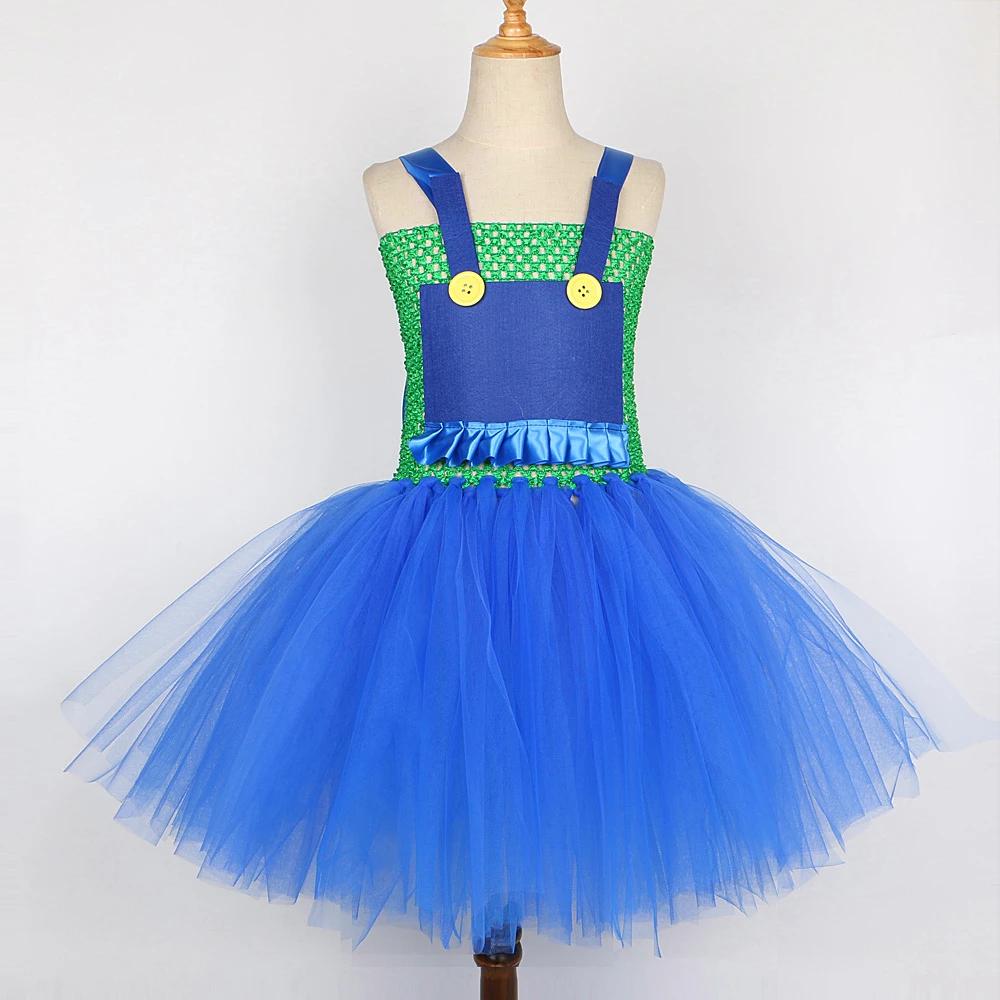 Costumes Super Bros pour Bol, Tenue d'Anniversaire et d'Halloween pour Enfants, Robe Tutu Rick de De
