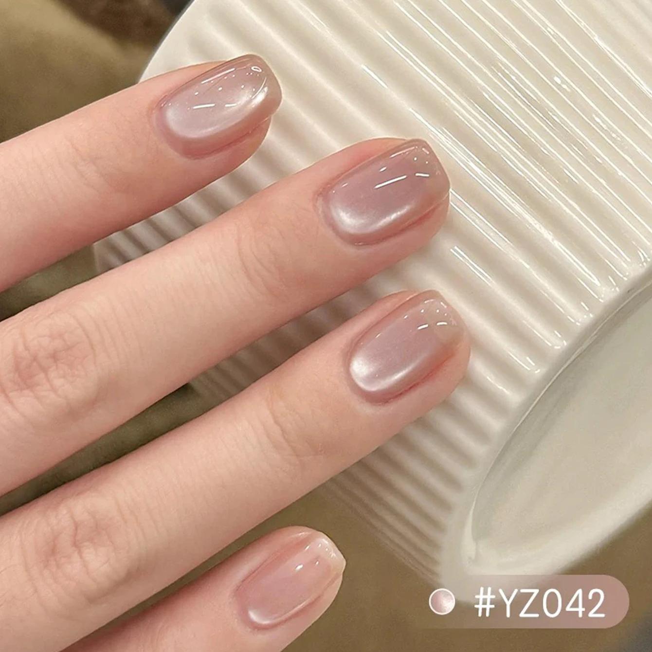 1/12PCS 12ML 2026 Vernis à ongles gel œil de chat aux fruits - Perles de verre bleues/violettes/vert