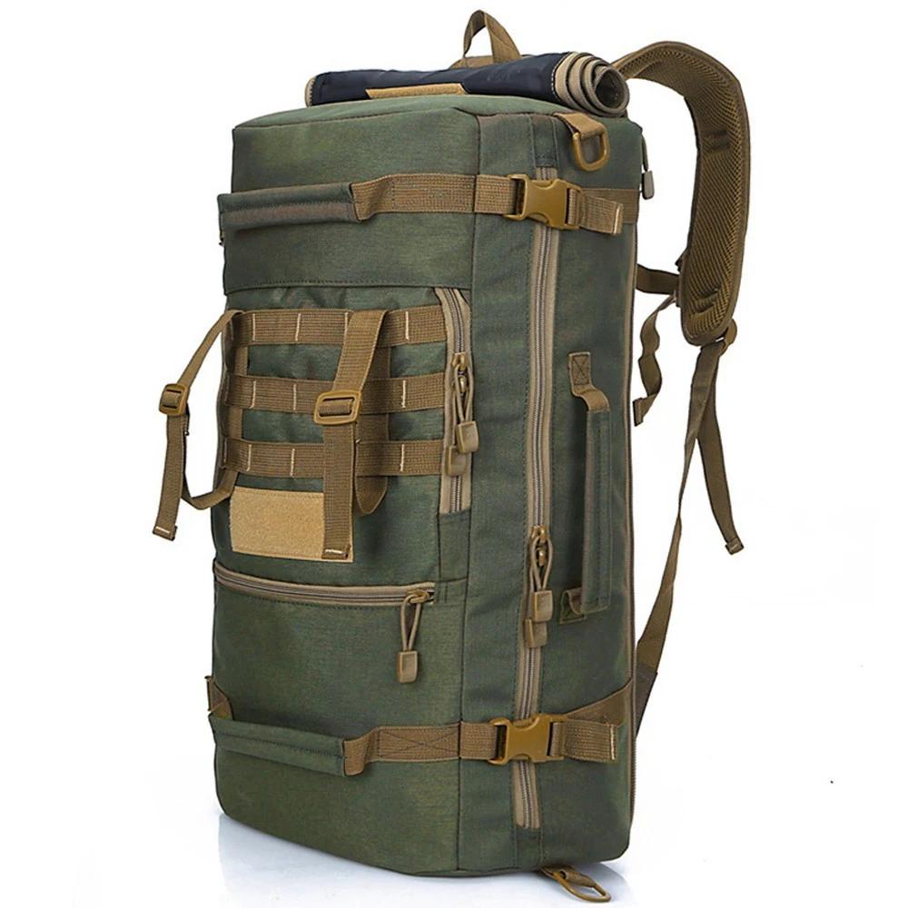 Sac à dos militaire tactique de 50l pour homme, accessoire de plein air, 3p, pour Trekking, voyage,