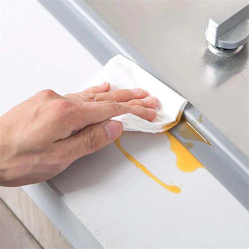 Autocollant mural imperméable en PVC gris, 2.2x200cm, auto-adhésif pour évier, poêle, bande de fissu