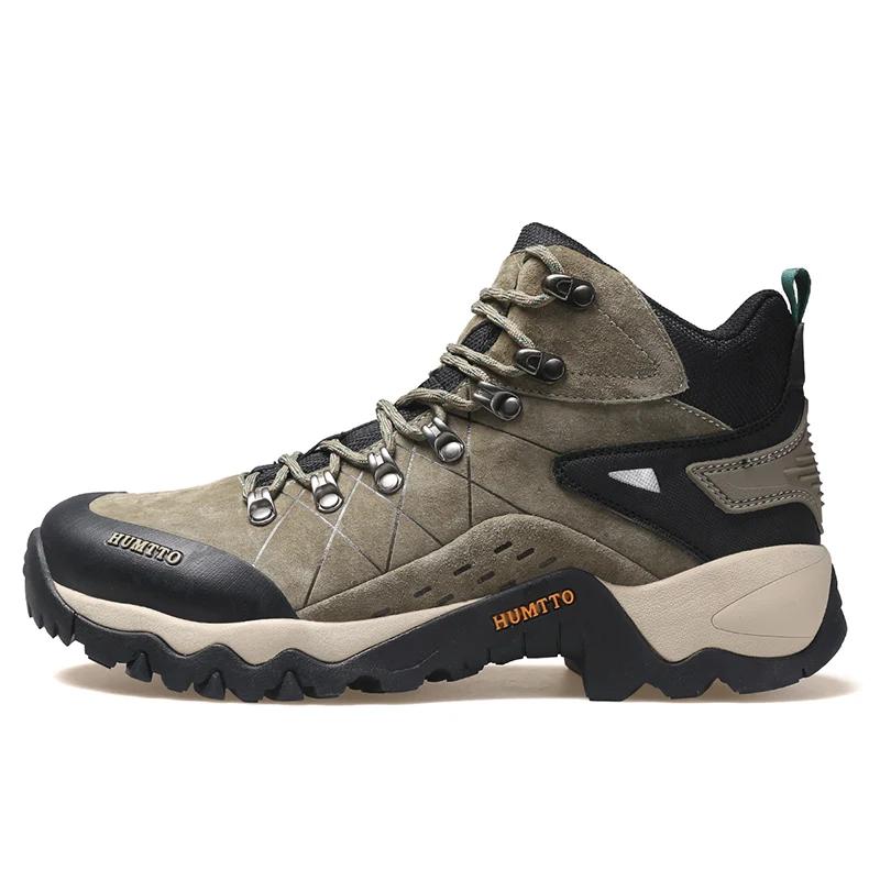 HUMTTO – baskets de randonnée imperméables en cuir pour hommes, chaussures de chasse, d'extérieur, d