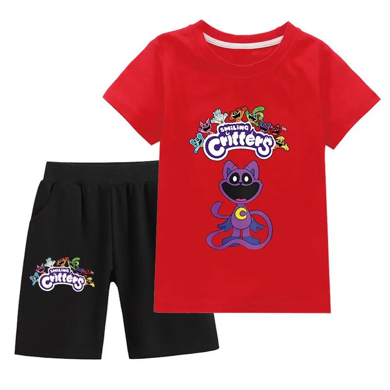 Hot souriant Critters Catnap garçon vêtements été coton à manches courtes t-shirt + Short Costume fi