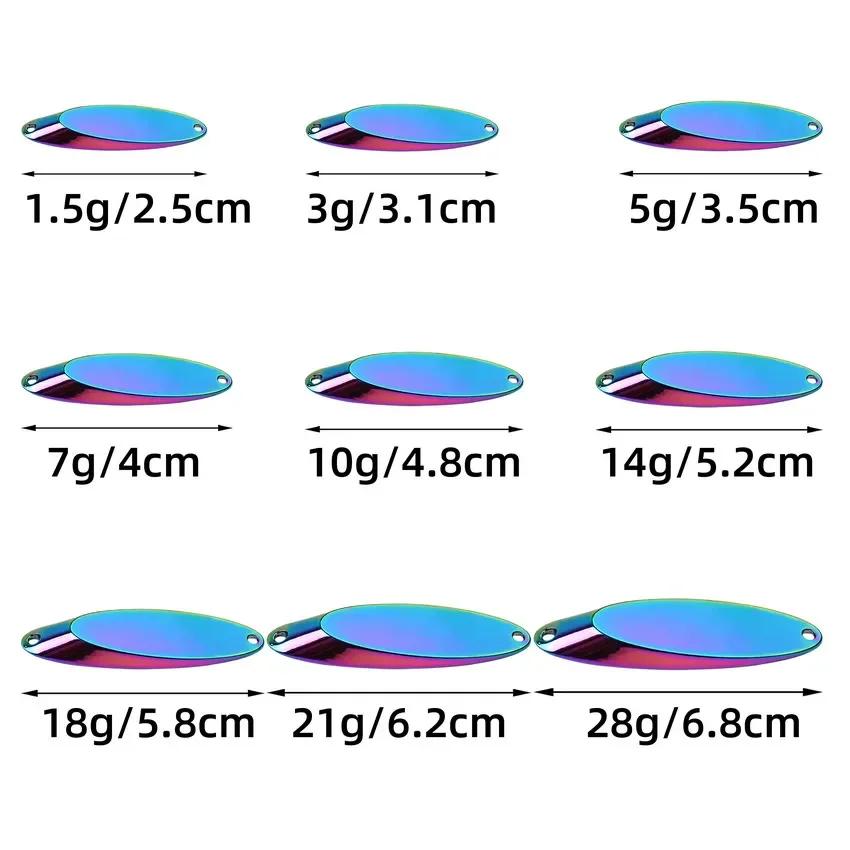 1PC 3g-28g pêche cuillère en métal leurre appâts durs appâts de basse argent or cuillère leurre de p