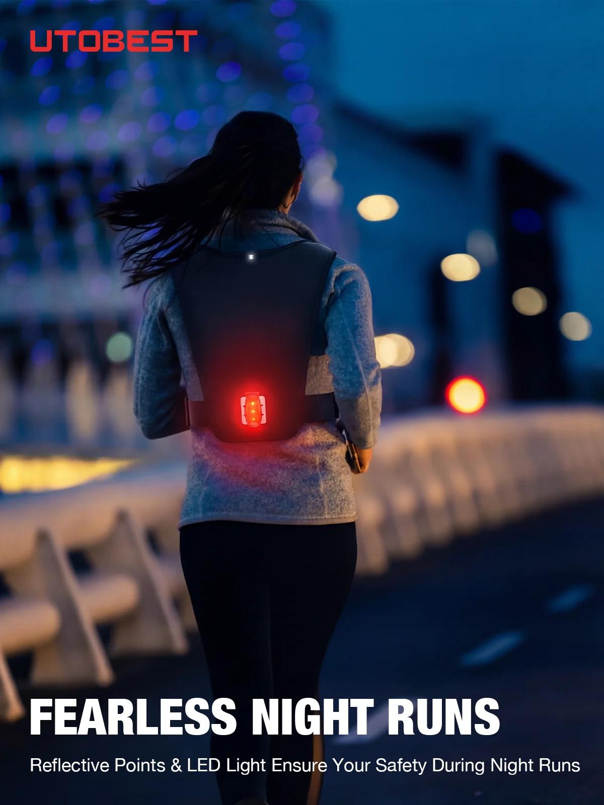 Gilet d'hydratation réfléchissant UTOBEST UTR113 avec support de téléphone réglable, sac d'hydratati